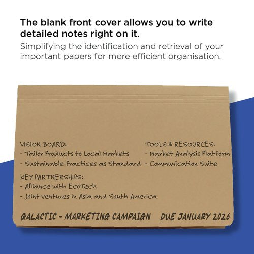 Exacompta Guildhall Full Flap Pocket Wallet Foolscap Buff (Pack of 50) PW2-BUF