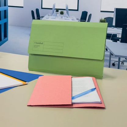 Exacompta Guildhall Document Wallet Foolscap Pink (Pack of 50) GDW1-PNK