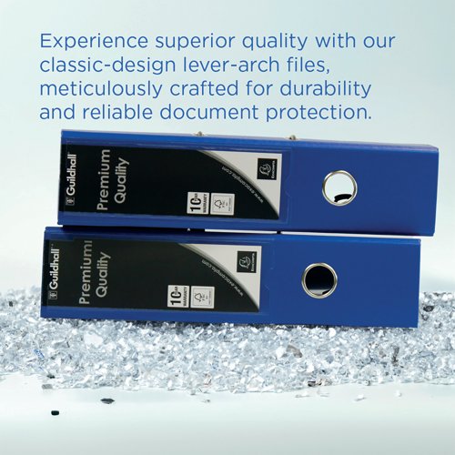 Exacompta Guildhall 80mm Lever Arch File A4 Blue (Pack of 10) 222/2001Z