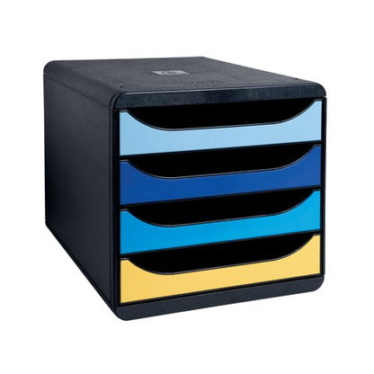 Exacompta Bee Blue Big Box Recycled 4 Drawer Assorted 3104202D