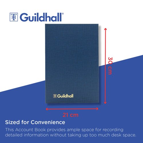 Exacompta Guildhall Account Book 80 Pages 3 Cash Columns 31/3 1015