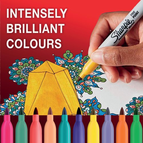 Sharpie Permanent Markers Fine Colouring Pens Assorted (Pack of 24) 2205177