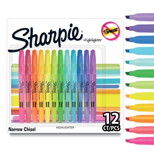 Sharpie Pocket Highlighters Chisel Tip Assorted (Pack of 12) 2223753