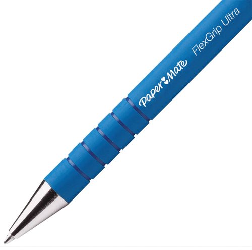 PaperMate Flexgrip Ultra Ballpoint Pen Medium Blue (Pack of 12) S0190153