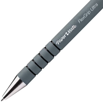 PaperMate Flexgrip Ultra Retractable Ballpoint Pen Medium Black (Pack of 12) S0190393