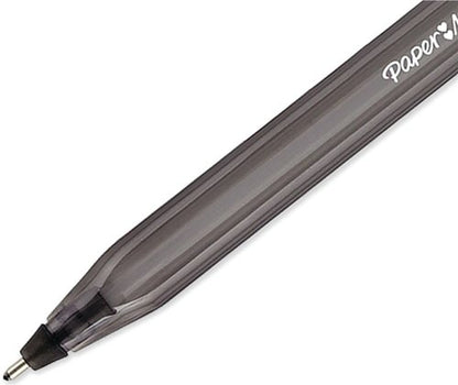 PaperMate Inkjoy 100 Capped Ballpoint Pens Medium Black (Pack of 8) 1956739