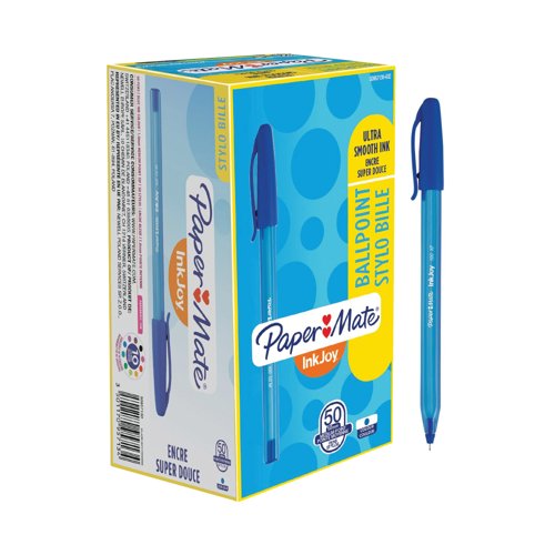 PaperMate InkJoy 100 Ballpoint Pen Medium Blue (Pack of 50) S0957130