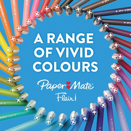 Papermate Flair Original Felt Tip Pens Assorted (Pack of 16) 2061394