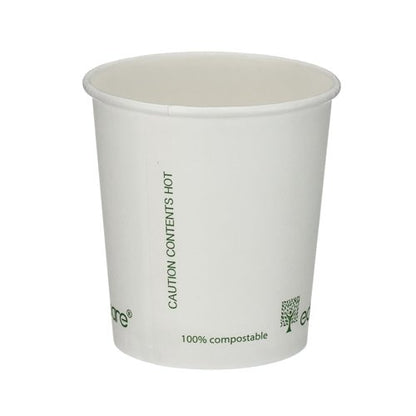 Go-Pak Single Wall Coffee Cup PLA Lined 4oz White (Pack of 1000) B01020