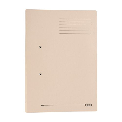 Elba Spring Pocket File Mediumweight Foolscap Buff (Pack of 25) 100090145