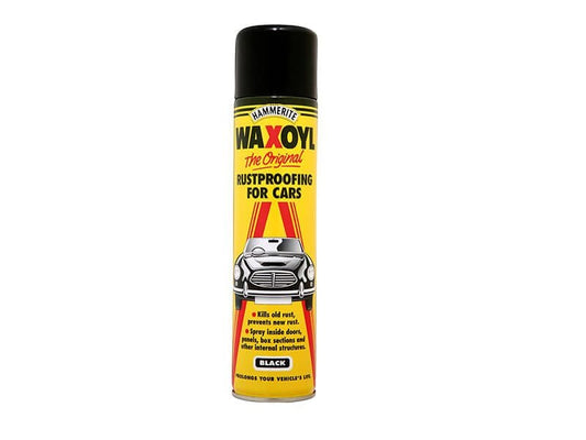 Hammerite Waxoyl Car Underseal And Rust Protection Black 400Ml Aerosol