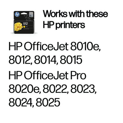 HP 912 Original Ink Cartridge 2.93-ml Yellow 3YL79AE