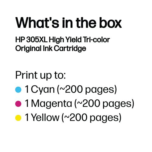HP 305XL Original Ink Cartridge High Yield Tri-color 3YM63AE