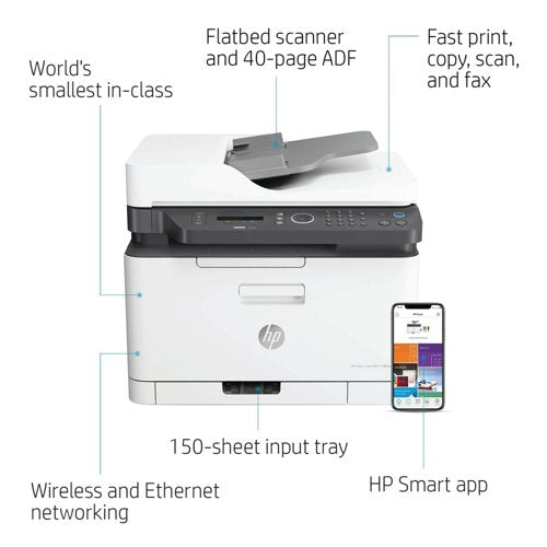 HP Color Laser 179Fnw A4 4-in-1 Wireless Colour Laser Printer 4ZB97A