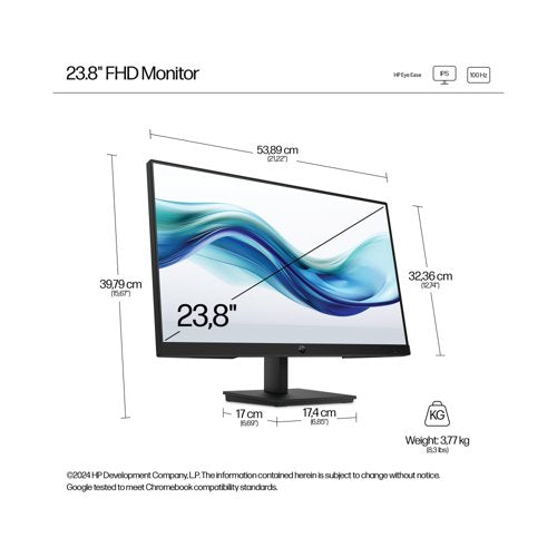 HP Series 3 Pro 9U5J5UT 23.8 inch Monitor IPS Full HD 9U5J5UT#ABU