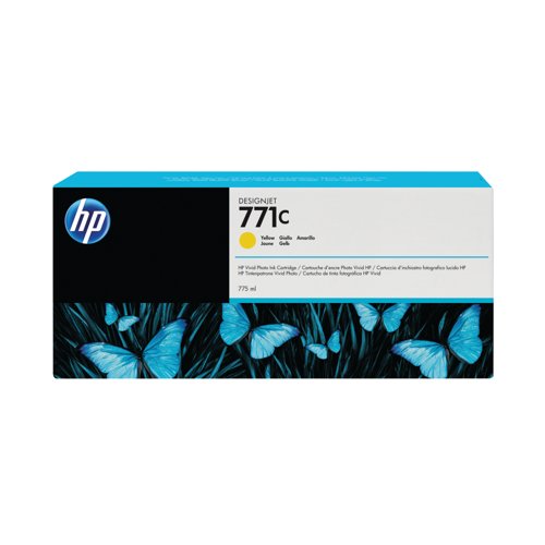 HP 771C DesignJet Ink Cartridge 775-ml Yellow B6Y10A