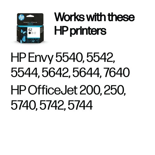 HP 62 Original Ink Cartridge 4-ml Black C2P04AE