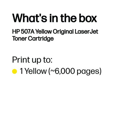 HP 507A Original LaserJet Toner Cartridge Yellow CE402A