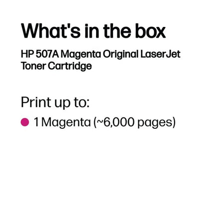 HP 507A Original LaserJet Toner Cartridge Magenta CE403A