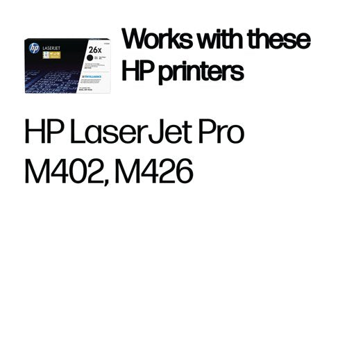HP 26X Original LaserJet Toner Cartridge High Yield Black CF226X