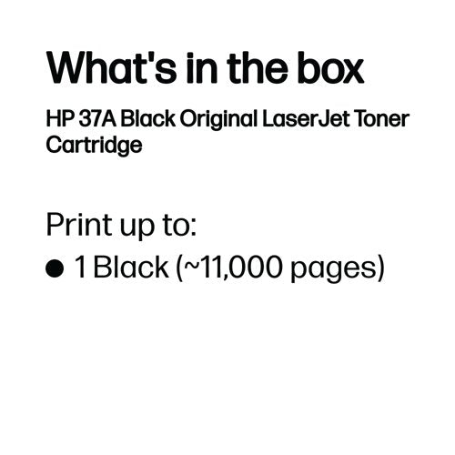 HP 37A Original LaserJet Toner Cartridge Black CF237A