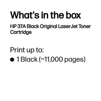 HP 37A Original LaserJet Toner Cartridge Black CF237A
