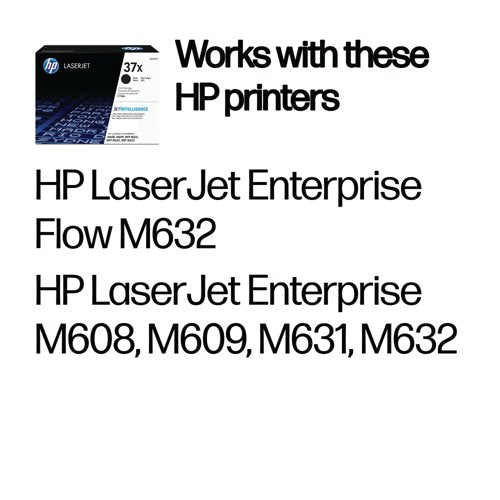 HP 37X Original LaserJet Toner Cartridge High Yield Black CF237X