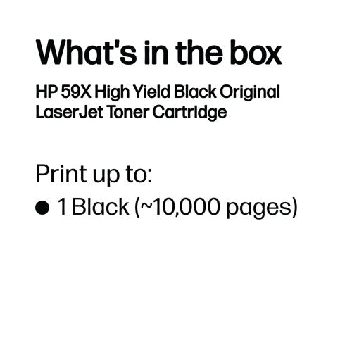HP 59X Original LaserJet Toner Cartridge High Yield Black CF259X
