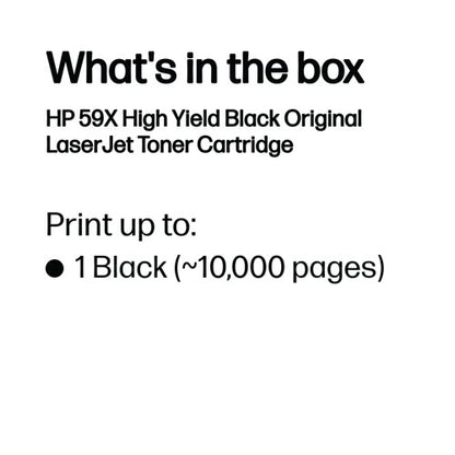 HP 59X Original LaserJet Toner Cartridge High Yield Black CF259X