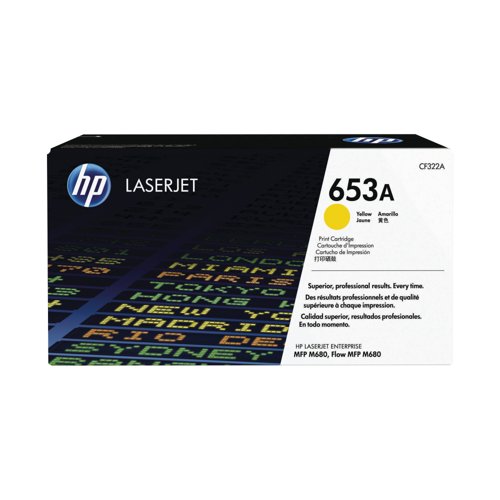 HP 653A Original LaserJet Toner Cartridge Yellow CF322A