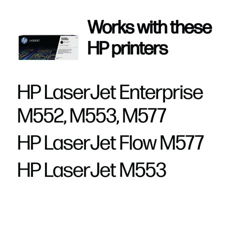 HP 508X Original LaserJet Toner Cartridge High Yield Black CF360X