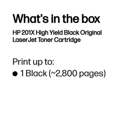 HP 201X Original LaserJet Toner Cartridge High Yield Black CF400X