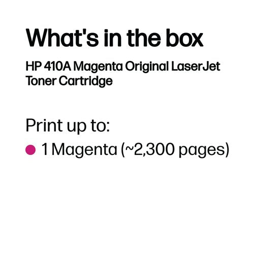 HP 410A Original LaserJet Toner Cartridge Magenta CF413A