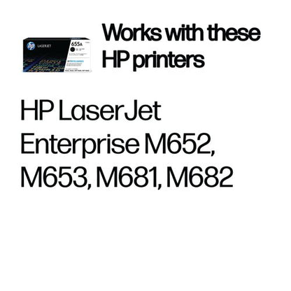 HP 655A Original LaserJet Toner Cartridge Black CF450A