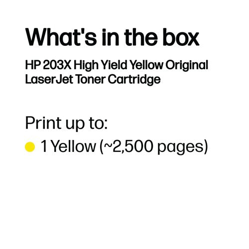 HP 203X Original LaserJet Toner Cartridge High Yield Yellow CF542X