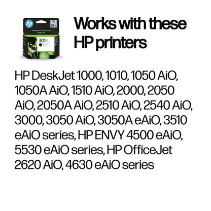 HP 301XL Original Ink Cartridge High Yield Black CH563EE
