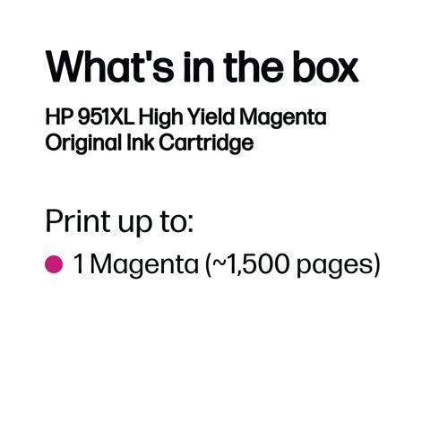 HP 951XL Original Ink Cartridge High Yield Magenta CN047AE