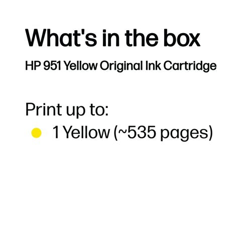 HP 951 Original Ink Cartridge 8-ml Yellow CN052AE