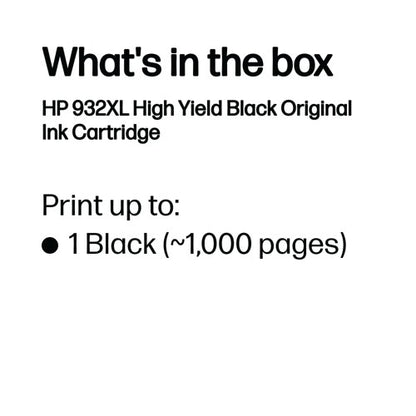 HP 932XL Original Ink Cartridge High Yield Black CN053AE