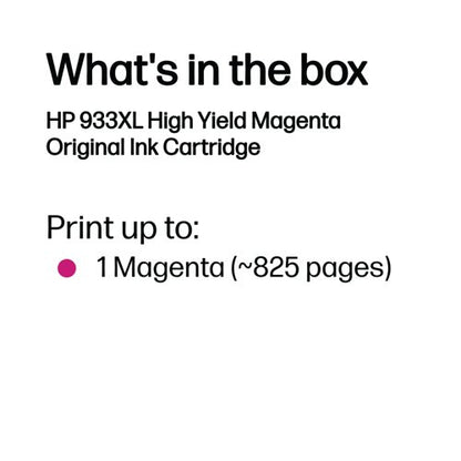 HP 933XL Original Ink Cartridge High Yield Magenta CN055AE