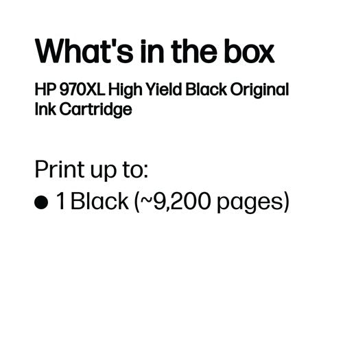 HP 970XL Original Ink Cartridge High Yield Black CN625AE