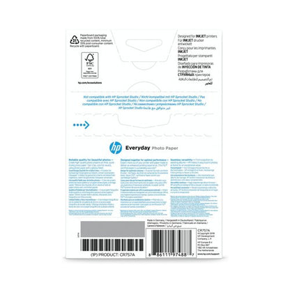HP Everyday Glossy Photo Paper 10 x 15cm (Pack of 100) CR757A