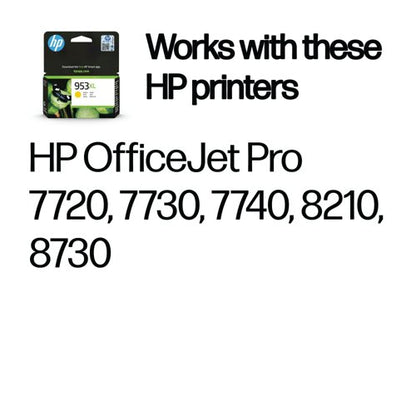 HP 953XL Original Ink Cartridge High Yield Yellow F6U18AE