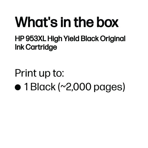HP 953XL Original Ink Cartridge High Yield Black L0S70AE