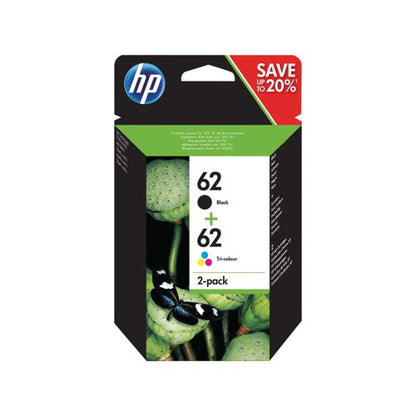 HP 62 Original Ink Cartridge 4/4.5-ml Black/Tri-color N9J71AE