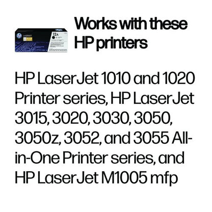HP 12A Original LaserJet Toner Cartridge Black Q2612A