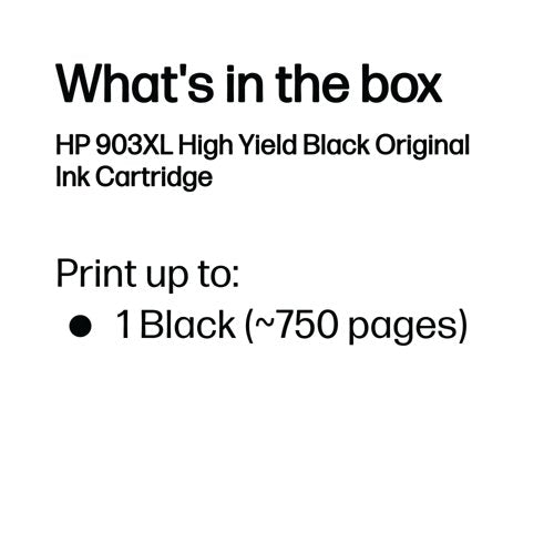 HP 903XL Original Ink Cartridge High Yield Black T6M15AE