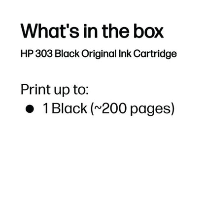 HP 303 Original Ink Cartridge 4-ml Black T6N02AE