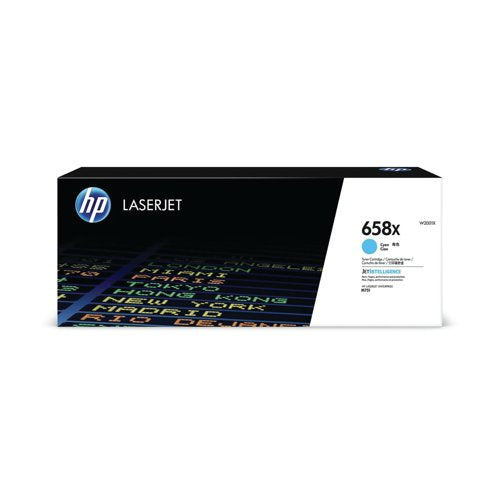 HP 658X Original LaserJet Toner Cartridge High Yield Cyan W2001X
