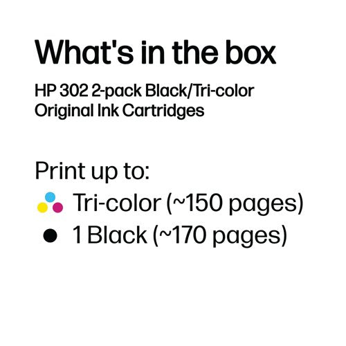 HP 302 Original Ink Cartridge 3.5/4-ml Black/Tri-color X4D37AE